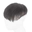 WeKen Short Toupee for Men - Hair Topper Wig Clip in Crown Extensions - Men's Piece for Covering White Loss - Daily Wear