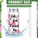 24 Pcs Flamingo Plastic Cups with Lids and Straws Flamingo Party Favors Bachelorette Cups 13.5oz Reusable Drinking Tumblers Bulk for Juice Water Coffee Tea Hawaiian Summer Beach Pool Birthday Party