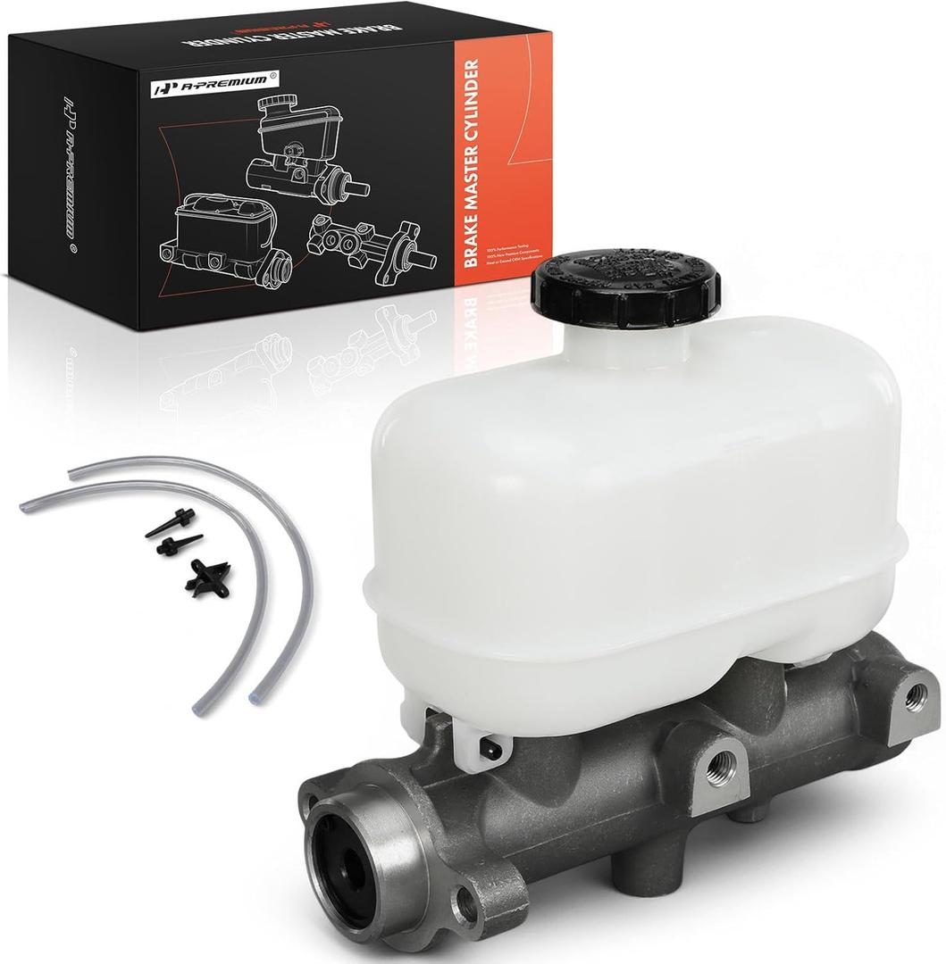 A-Premium Brake Master Cylinder with Reservoir and Sensor Compatible with Ford Vehicles - E-250, E-350 Super Duty, E-450 Super Duty, 2008