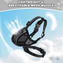 Dog Muzzle,Mesh Soft Muzzle for Small Medium Large Sized Dogs, Breathable Reflective Adjustable Puppy Muzzles with Collar for Scavenging Grooming Biting Chewing,Allows Panting and Drinking M