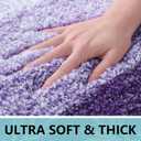 Arotive Microfiber Bathroom Rugs, Shaggy Soft and Absorbent Bath Rug, Non-Slip, Thick Plush Machine Washable Dry Bath Mats for Bathroom, Tub and Shower, 24x16, Dark Purple, Rectangular
