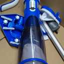 Cordless Pool Vacuum with Telescopic Pole, 18.5 GPM Powerful Suction, 1.5H Supercharge Technology, Handheld Rechargeable Pool Vacuum Cleaner for Above Ground/Inground Pools, Hot Tubs, Spas (Deep Blue)