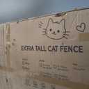 51'' Extra Tall Cat Gate Barrier for Doorways Hallways, Pressure Mounted Pet Dog Gates No Drilling Easy Walk Thru, Cat Fence Indoor Climb Proof 30-33'' Wide (White)