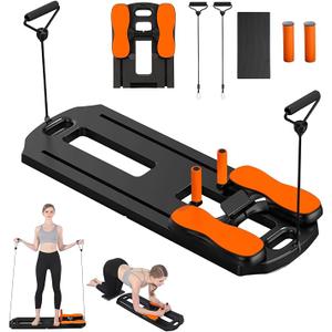Pilates Board, 2025 Pilates Reformer Set, Multifunctional Abdominal Board, Portable Ab Core Trainer, Foldable Pilates Reformer Board for Home, Black