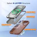Miracase Magnetic for iPhone 15 Case, [Soft Anti-Scratch Microfiber Lining], Compatible with MagSafe, Liquid Silicone Case Shockproof Drop Protection Phone Case for 15,Chocolate
