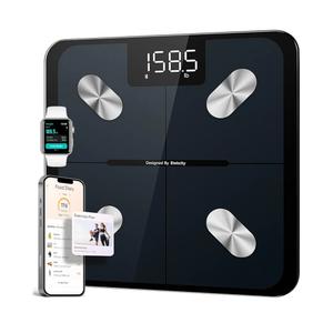 Etekcity Smart Scale for Body Weight, FSA&HSA Eligible, Bathroom Digital Weighing Scale with BMI, Body Fat, Muscle Mass, Accurate Bluetooth Home User Health Equipment Sync Apps, LED, Tempered glass