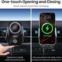 Cooling Car Phone Holder, 15W Wireless Car Charger Mount, Smart Sensing Car Vent Phone Stand with RGB Ambient Light, Auto Clamping Anti-Shake Mount Stands Compatible for iPhone, Android Smartphones