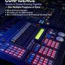 DMX512 Controller, 512 Channel DMX DJ Light Controller with LCD Display, DMX DJ Stage Lighting Console Board Ideal for Show, Party, KTV, Bar