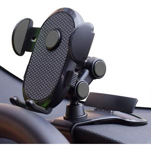 360Rotatable Instrument Panel Clip Car Phone Holder, Multifunctional Adjustable Mount for All Mobile Phones (Collet-Black)