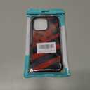 DJSOK iPhone 15 Pro Max Case, Black red Wood Grain American Flag, Bumper, TPU, Anti-Scratch, Reinforced Corners, for Men & Women