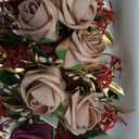 Ling's moment Boutonniere for Men, 6pcs Groom Groomsmen Boutonniere, Artificial Flowers for Wedding Decor/Prom/Homecoming, etc.Marsala Dusty Rose