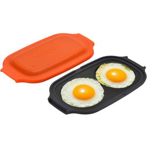 MACONEE Microwave Egg Fryer | Cooker & Poacher for Breakfast Sandwiches | Maker for 2 Eggs | Dishwasher-Safe & BPA-free