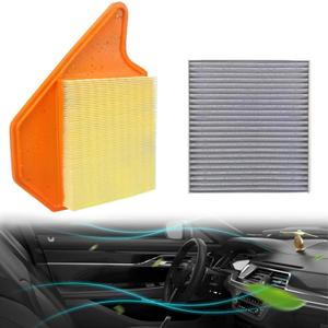 Engine and Cabin Air Filter Compatible With Chrysler Dodge Volkswagen Vehicle Town & Country 2011-2016, Grand Caravan 2011-2020, C/V 2012-2015, Routan2011-2014 3.6L Replace# CA11050 CF10743 4861737AA