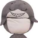 Happy Nappers: Pillow & Sleepy Sack Medium - Grey Shark - 54 x 20inches, 2-in-1:Plush Animal Opens Into Sleeping Bag, Soft Play & Nap Character, Kids 3 and up