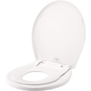 Little2Big Toilet Seat with Built-In Potty Training Seat, Slow Close, Durable Plastic, Made in USA, ROUND, White, 16.95"L x 14.38"W