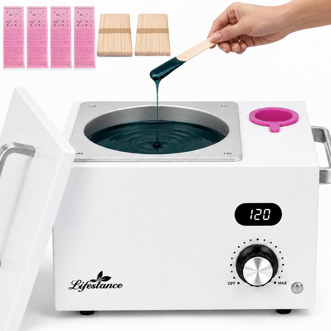 Lifestance 6.5 lb Digital Wax Pot for Hair Removal, 3L Wax Machine, 240℉