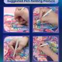 forever young Ergonomic Diamond Painting Pen with 4 Tips, Wrist-Friendly Diamond Art Accessories Pen with Unobstructed View, Ideal Tools for Beginners