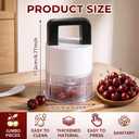 Cherry Pitter Tool - 7-in-1 Multiple Cherry Corer with 1.5" Extra Large Slots for Jumbo Cherries, Olive Pitter, Transparent Pit Container, Dishwasher Safe, Anti-Splash Design