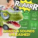 JOYIN 13 in 1 Dinosaur Toys for Kids 3-5, Transport Dinosaur Carrier Truck with 12 Pull Back Cars, Toddler Toys 3-4 Birthday Gifts for 3 4 5+ Year Old Boys