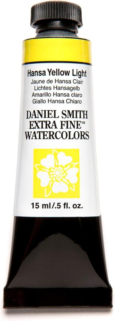 Daniel Smith Extra Fine Watercolor 15ml Paint Tube, Hansa Yellow Light (284600041)