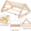 Wooden Chick Perch Stand, Pine Chicks Roosting Bar, Jungle Gym Perch Toys for Chicken Coop & Brooder, Bird Perch for Baby Chicks & Parrots (Large)