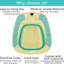 Sitz Bath, Portable Sitz Bath for Toilet Seat, Sitz Bath for Hemorrhoids, Sitz Bath for Postpartum Care, Toilet Basin for Women Men Adults, Sits Bath Soak Salts Tub, Hip Bath Bowl, Green