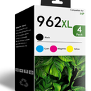 952XLink cartridges combo 4pk Black/Cyan/Magenta/Yellow) Compatible 952XL Ink Cartridges Replacement for 952XL Ink for OfficeJet Pro 8710 8210 8715 8720 8702 7740 Printer