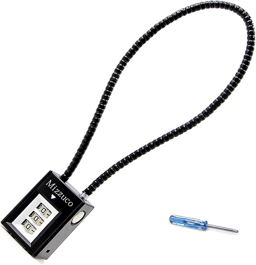 Trigger Lock 3 Digit Combination Gun Lock & Gun Cable Lock Compatible with Many Handguns,Rifles,Bb Gun and Shotguns (Cable Lock, Inky-Black)