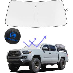 Tacoma Windshield Sunshade Compatible with Toyota 2016-2025 Tacoma 2Dr 4Dr Pickup - Double Layer Foldable Front Sun Shield Protector
