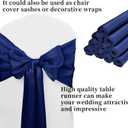 10-Pack Navy Blue 12 x 108 inches Long Premium Satin Table Runner for Wedding, Decorations for Birthday Parties, Banquets, Graduations, Engagements, Table Runners fit Rectange and Round Table