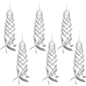 Hausse Bird Repellent Spiral Reflectors Silver Mylar Spinner, Hanging Reflective Bird Deterrent Device, Garden Decorative Scare Birds Away, Like Woodpeckers, Pigeons and Geese, 6 Pack (15.8 Inch, Silver) Hausse Bird Repellent Spiral Reflectors Silver Mylar Spinner, Hanging Reflective Bird Deterrent Device, Garden Decorative Scare Birds Away, Like Woodpeckers, Pigeons and Geese, 6 Pack (15.8 Inch, Silver)