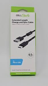 CELL CANDY Fast Charge and Sync Cable 3 ft Micro USB