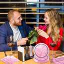 2 x Valentines Day Party Decorations 7inch Paper Plates and Napkins Forks Disposable Set Serves 20 - Pink Hearted Galentines Day Party Supplies for Afternoon Tea,Gatherings,Weddings Cake Dessert(60 Pcs)