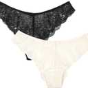 Smart & Sexy Women's Temptation Lace Cheeky Brazilian Panty (M)