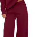 PRETTYGARDEN Womens Sweatsuits 2 Piece Set 2026 Casual Winter Long Sleeve Hoodie Loose Wide Leg Sweatpants Fall Tracksuit, Small