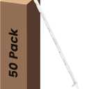 Electric Fence Posts 50 PCS, 48 Inch Step in Fence Post, White Temporary Plastic Fence Post for Patio, Garden, Orchard, Farm Protection