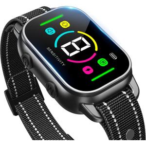 NHUJK Bark Collar- Smart Dog Bark Collar for Small Medium Large Dogs, Rechargeable Anti Bark Training Collar with 8 Adjustable Sensitivity, Barking Collar with Beep Vibration Harmless Shock (Black)