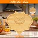 WILLKOMMEN Bat Shaped Charcuterie Board, Serving Platter, Bamboo Serving Tray 10" x 9" for Party Child Spooky Cheese Appetizer Board Serving Dishes Plate for Snacks, Candy, Cookies