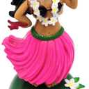 Jinshining Pink Hawaii Solar Dancing Bobblehead - Funny Dashboard Decor, Cute Car/Home Decor & Hawaii Gifts | Educational Dashboard Bobblehead