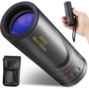 Mini Monocular Telescope, Upgrade 30 x 25 HD Monoculars for Adults High Powered, Be Used for Stargazing, Hunting, Black