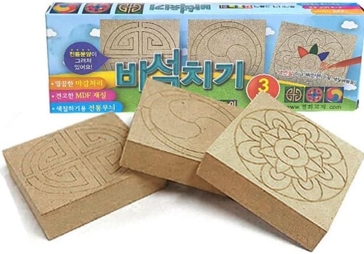 Korean Traditional Game Bisukchigi Flok Game 3Pcs of Wood Bisuk, Game for Holiday, Party (1 Set) /