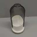 Toothbrush Holders with Cover, Drainage Rotating Electric Toothbrush Organizer, 3 Slots Tooth Brush Holder for Bathroom Counter, Grey White