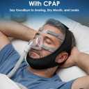 Forzacx Anti Snore Chin Strap - Breathable Chin Strap Snoring Solution, Effectively Reduce Snoring, Non-Stick Hair, Don't Fade - Black