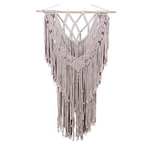 2 Packs Macrame Woven Tapestry Wall Boho Tapestry Home Geometric Art Apartment Dorm Room Bedroom Living Room Gallery Decoration