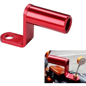 Handlebar Rearview Mirror Extender, Aluminum Rear View Extension Mount Bar, 10MM Multifunctional Support Extension Handlebar, Suitable for Most Motorcycles, Bicycles (Red)