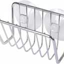 Toplife Sponge Holder for Kitchen Sink, Stainless Steel Suction Cup Sponge Caddy - Silver