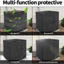 Central Air Conditioner Cover for Outside Units, AC Covers for Outside Winter with 2 Straps, Waterproof Cover Fit up to 24x24x30 inchs (Black)