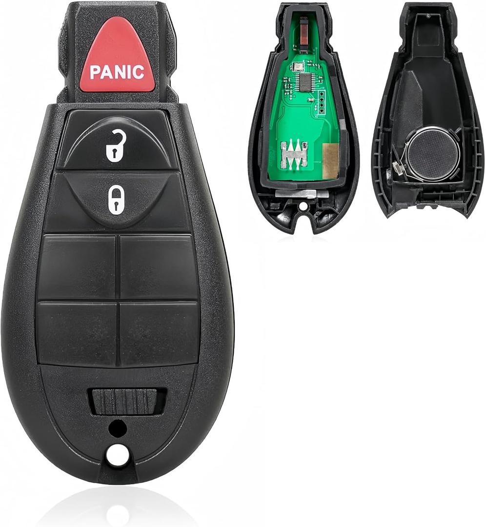 Replacement Keyless Entry Remote Car Key Fob GQ4-53T 433Mhz 46 Chip 3 Button for 2013 2014 2015 2016 2017 2018 Dodge RAM 1500 2500 3500 4000 4500 5500
