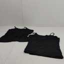 beautyin Cotton Camisole Tops for Women Shelf Bra Adjustable Spaghetti Strap Tank Top Basic Cami Undershirt (XX-Large, Black/Black 2 Pack)
