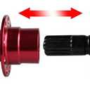 BestTeam Universal Steering Wheel Snap Off Quick Release Hub Adapter Boss Kit With 6-hole Steering Wheel Hub (Red)